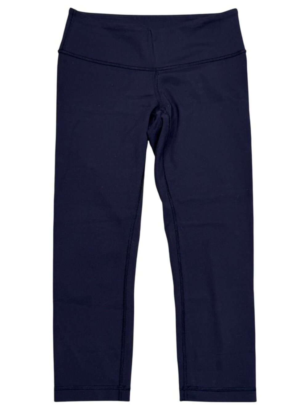 Lululemon Wunder Under Crop Leggings Size 6 Navy Blue High Rise Yoga Athletic EU